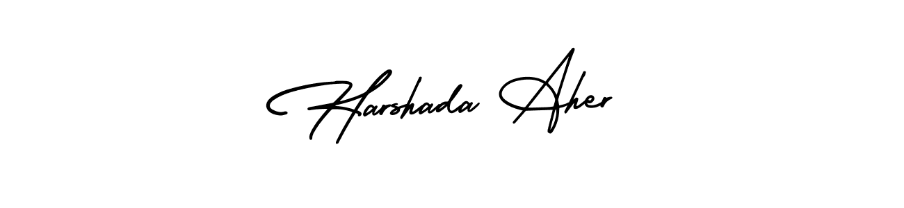 Make a short Harshada Aher signature style. Manage your documents anywhere anytime using AmerikaSignatureDemo-Regular. Create and add eSignatures, submit forms, share and send files easily. Harshada Aher signature style 3 images and pictures png